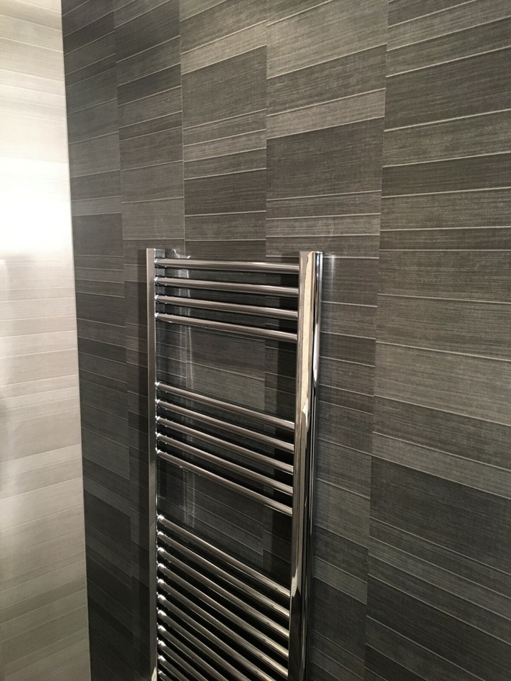 Waterproof Pvc Cladding 10 Grey Tile Effect Shower Wall Panels Bathroom Cladding PVC Carbon ...