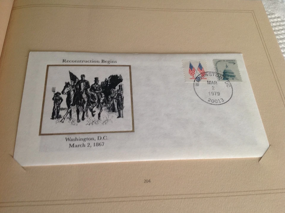 The Philatelic History of the USA 1867-1933 11x9 x4" full mint first day issue - Image 4 of 4