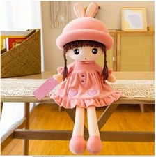 Cute PINK Ragdoll Plush Soft Stuffed Doll Girl, Perfect Present For Birthday