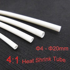 White 4:1 Heat Shrink Tube Dia 4 - 20mm Adhesive/Glue Lined waterproof Sleeving