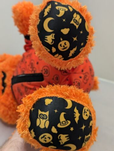 Build A Bear Orange Halloween Pumpkin Glow Bear Light Up BAB Jack O Lantern Bear - Picture 5 of 10
