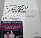 DEION SANDERS Signed Elevate and Dominate Book Hardcover JSA COA Autograph