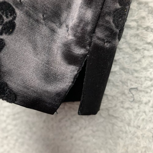 Vtg Joan Leslie Pants Womens 10P Black Satin Velvet Embroidery Glitter Party - Picture 8 of 18