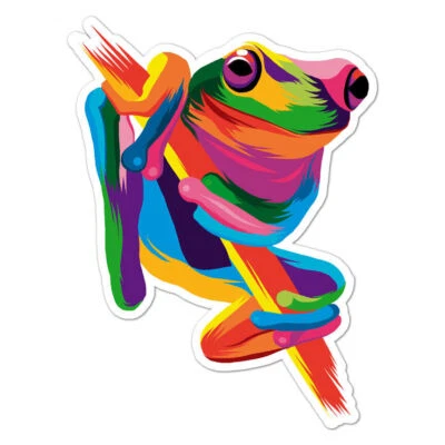 POPART Colorful Tree Frog Sticker Decal