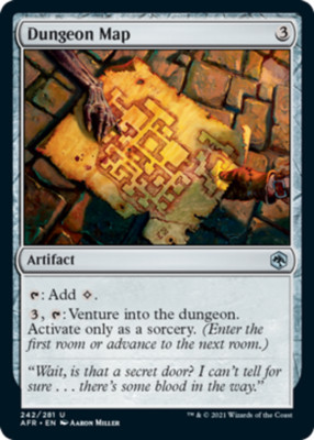 Dungeon Map x4 - Adventures in the Forgotten Realms - NM-Mint, English - Adventu