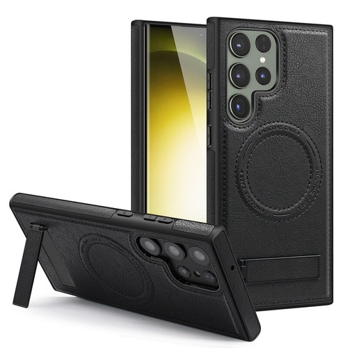 Funda de teléfono con soporte a prueba de golpes PU para Samsung Galaxy S25 S24 FE S23 Ultra S22 Plus - Imagen 15 de 22