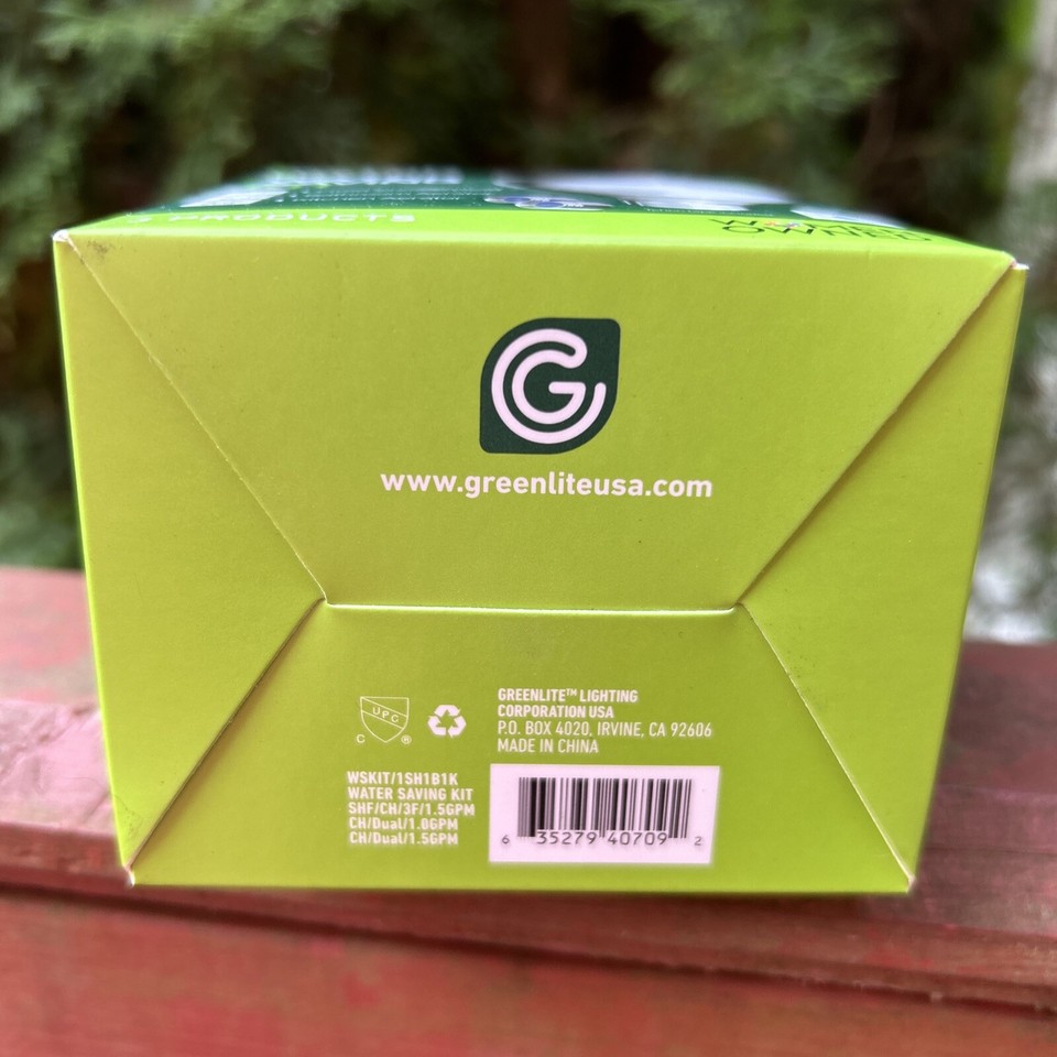 GreenLite Shower Head Bathroom Kitchen Aerator Water Saving Kit New