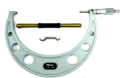 7-8'' OUTSIDE MICROMETER RATCHET THIM CARBIDE FACE .001'' JAPAN MIUTOTYO 103-184