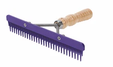 Weaver Leather Fluffer Comb, Plastic Comb, Wood Handle, 69-6051, Purple