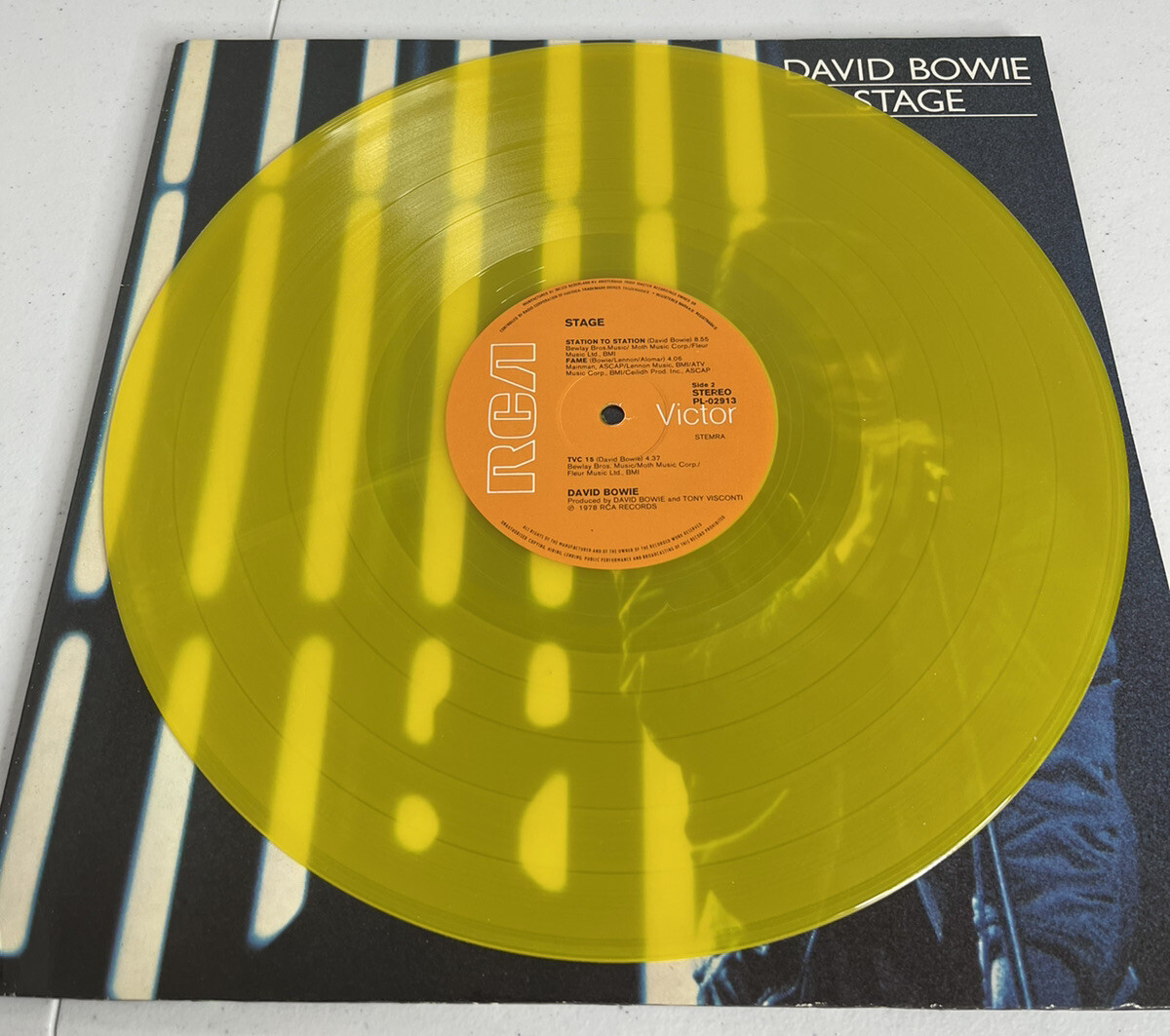 DAVID BOWIE『STAGE』LP2枚組　イエロー盤 David Bowie Stage Yellow Vinyl 2 LP Gatefold Record Album (1978