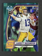 2024 Bowman University Chrome Garrett Nussmeier Teal Lava Refractor #5 LSU