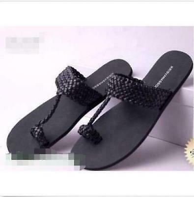 Men's Fashion Summer Chic Weaving Thong Slippers Beach Flip Flops Casual - Zdjęcie 6 z 6