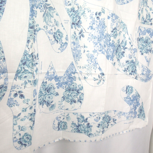 Tela de coser SophistiCats gato gatito corte relleno panel de 1 yarda azul blanco floral - Imagen 4 de 11