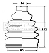 First Line FCB6080 CV Boot Kit - VERSAND AM SELBEN TAG