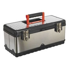 Image of Sealey Stainless Steel Toolbox 505mm with Tote Tray Toolboxes AP505S
