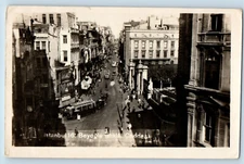 Istanbul Marmara Turkey Postcard Beyoglu Istiklal Street c1920's RPPC Photo