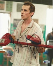 CHRISTIAN BALE HAND SIGNED 'THE FIGHTER' 8x10 PHOTO ACTOR PROOF BECKETT COA BAS