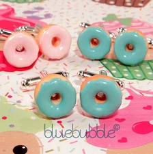 bluebubble DONUT DAYS Cufflinks Funky Fun Cake Dad Gift Fathers Day Kitsch Retro