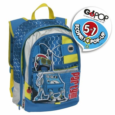 ZAINO GOPOP ROBOT 5 IN 1 ZAINO SCUOLA ESTENSIBILE GIOCHI PREZIOSI BAMBINI |  eBay