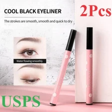 2Pcs Ultra-thin Waterproof Liquid Eyeliner Korean Makeup For Women Quick Smooth