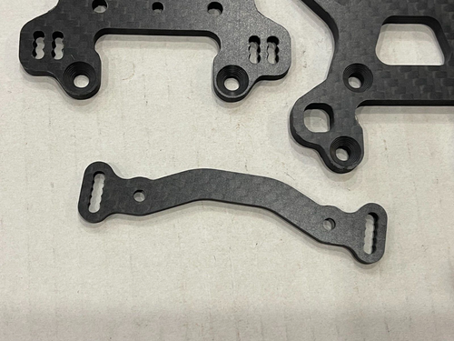 Carbon Fiber F&R Shock Tower + Steering Plate For Team Associated Rc8B3 Buggy - Picture 4 of 4