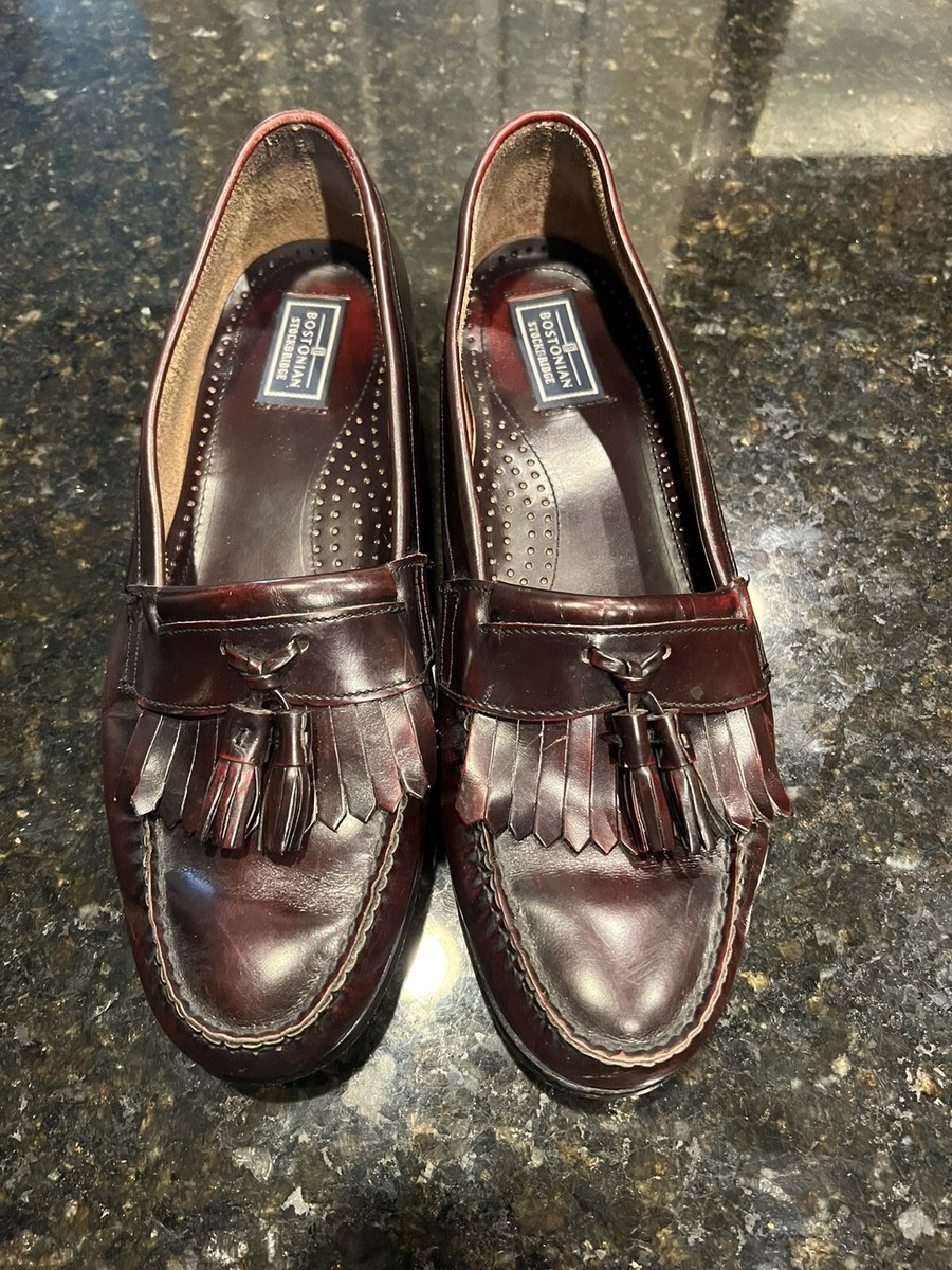 BOSTONIAN Stockbridge Leather Loafers Tassels Men display picture 1