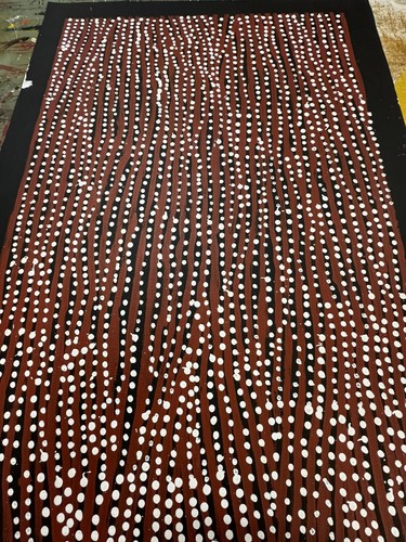 Willy Tjungurrayi đŸ’•Aboriginal Art 89cm X 60cm COA Supplied - Picture 2 of 12