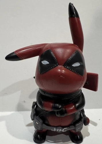 Anime Pokemon Marvel Deadpool Pikachu Figure Approx 4in