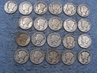 21 SILVER MERCURY DIMES WITH DATES lot 138