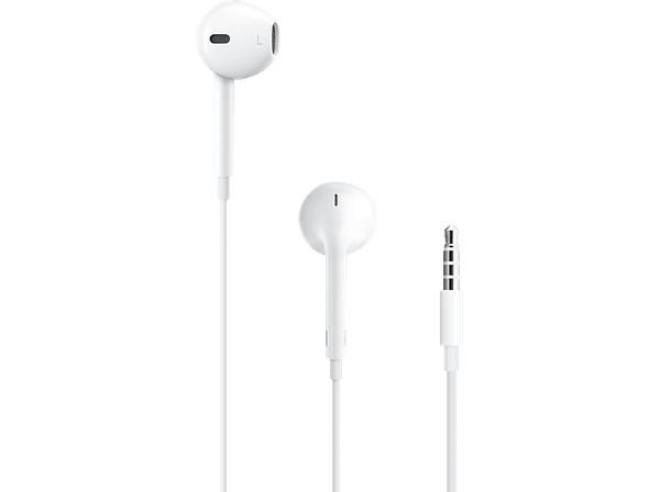 Apple EarPods, Clavija de 3,5 mm, Cable, Conexión Lightning, Micrófono, Blanco