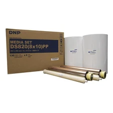 DNP Pure Premium Media for DS820A Printer, 8x10" 130 Prints Per Roll, 2 Rolls Pe