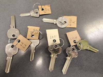Set of 7 Misc. Vintage Kaba Ilco Blank Keys