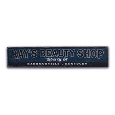 Beauty Shop, Custom Beauty Shop, Beauty - Rustic Distressed Wood Sign