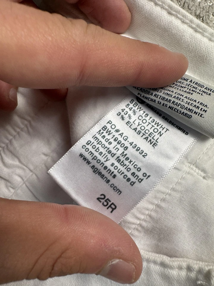 AG Adriano Goldschmied Pants Womens 25R White The Caden Tailored Trouser Chino - Image 4 of 4