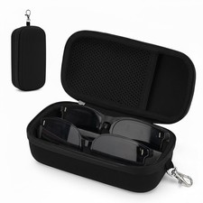 Double Eyeglasses Case,Hard Shell Glasses Case Travel Sunglasses Organizer with