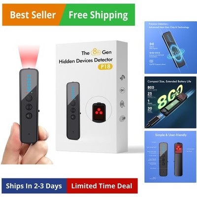 Upgraded Hidden Camera Detector - AI-Powered Anti-Spy Device, GPS Tracker & B...