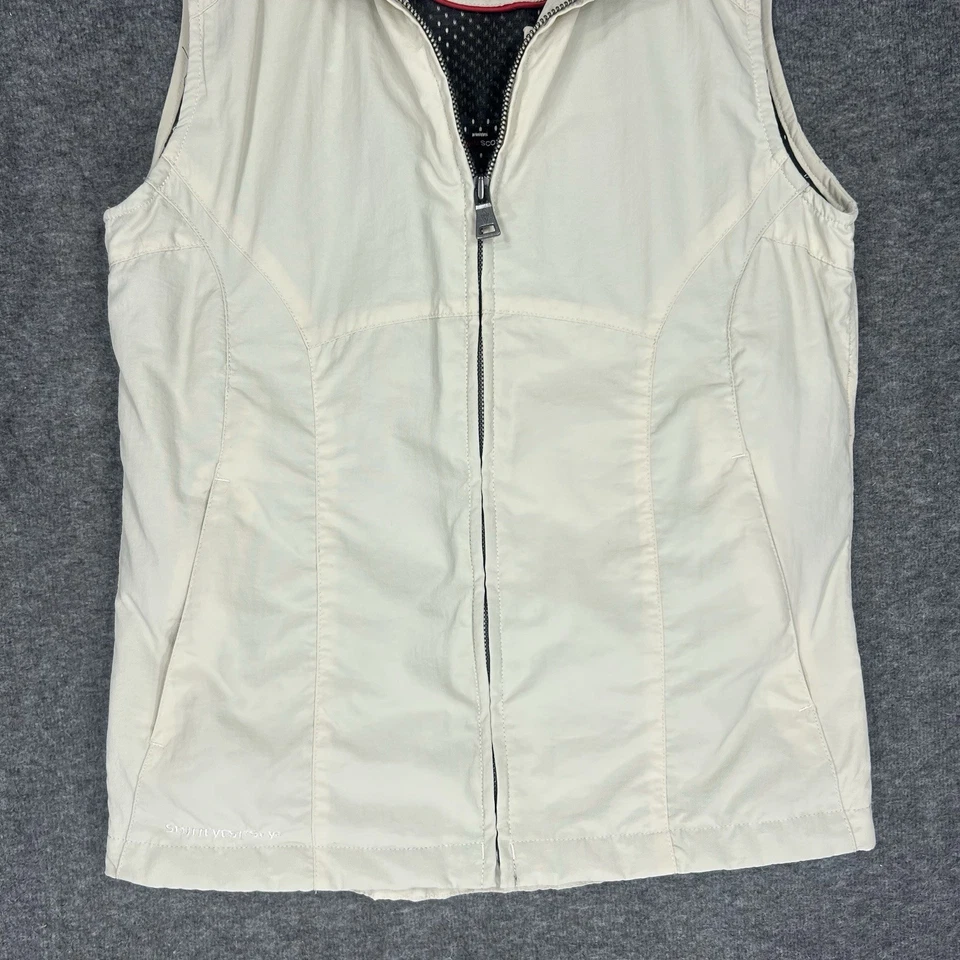 Chaleco de Viaje Scottevest SeV Mujer S Beige TEC Multi Bolsillo Cremallera Completa Utilitario Foto 3 de 4