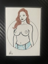 Disegno Fantasy Pinup ACEO By 3422scott Originale - Carta Schizzo Artista 1 di 1