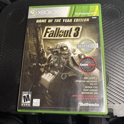 Fallout 3 Xbox 360 Microsoft Platinum Hits Game Of The Year No Manual 2 Disk