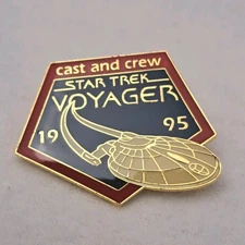 Star Trek Official Voyager Cast & Crew Enamel Pin 1995 Star Trek