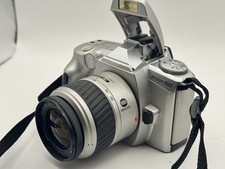 Minolta Maxxum 50 Silver SLR Camera AF Zoom 35-80mm Lens Film Tested