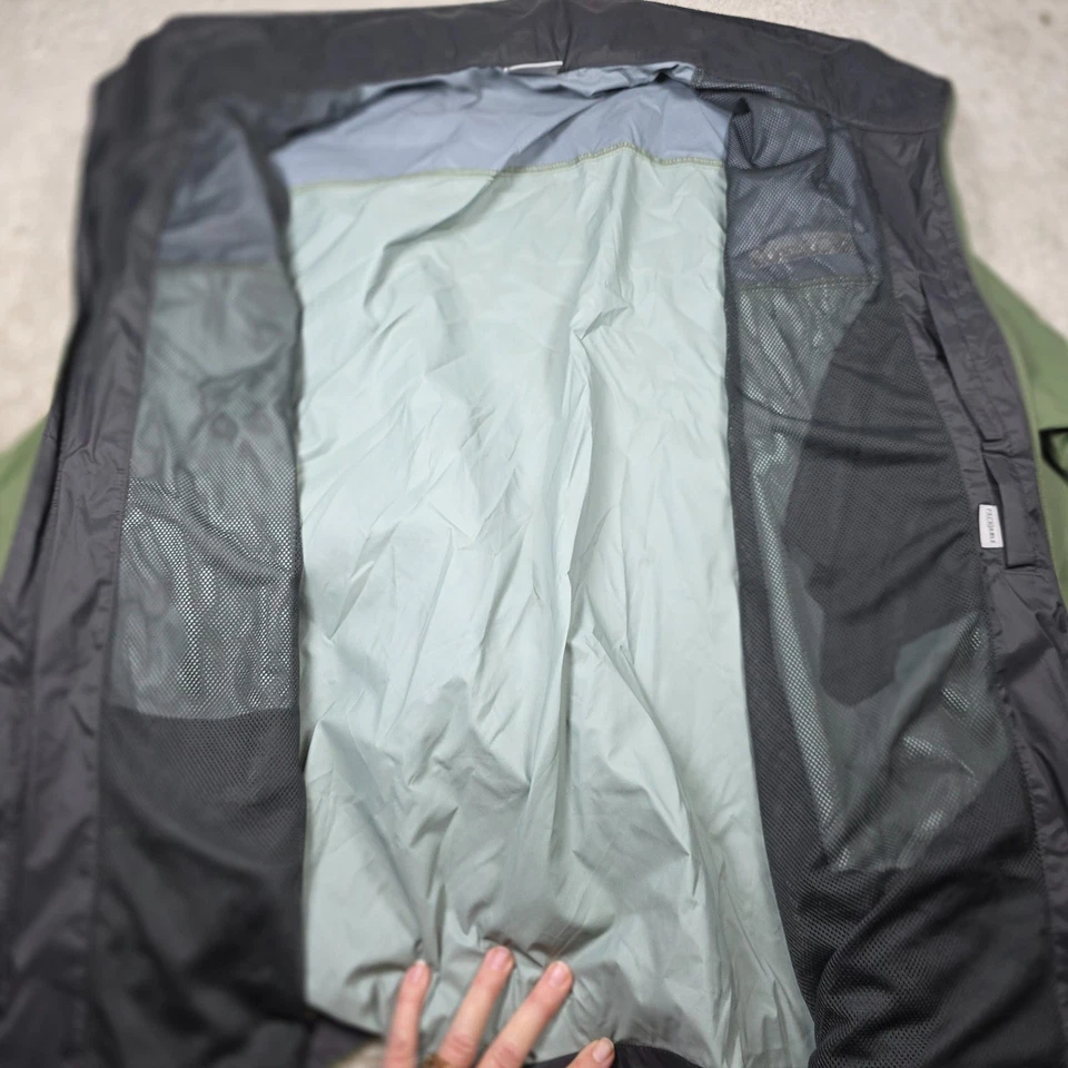 Columbia Glennaker Lake Rain Jacket Mens 4X Green Black Full Zip Hiking Comfort - Image 4 of 4