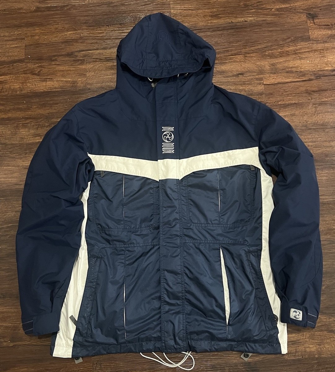 Vintage Burton Ronin Snowboard Jacket Mens Navy Blue White Y2k