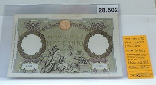 BANCONOTA DA 100 LIRE "ROMA GUERRIERA FASCIO" DEL REGNO D'ITALIA 24/1/1942