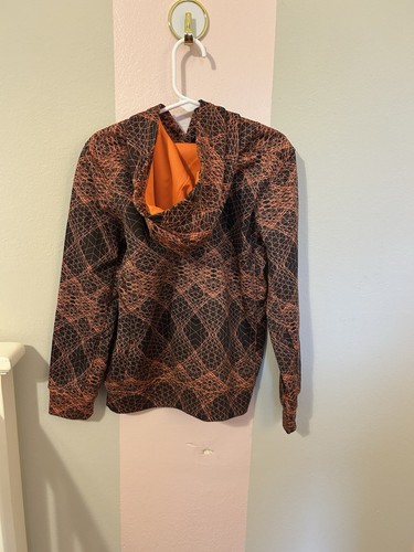 Nike Dri Fit Hoodie Sweatshirt Pullover Youth Boys Size 7 Large Orange Black - Picture 4 of 4