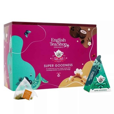 English Tea Shop - Tee-Geschenk  ''Super Goodness ECO'', BIO, 12 Pyramiden Beutel