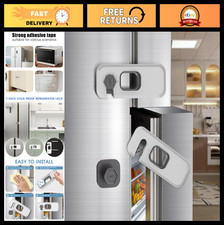 2 Pack Refrigerator Locks with Adhesive - Child Safety Latch for Kids Toddlers