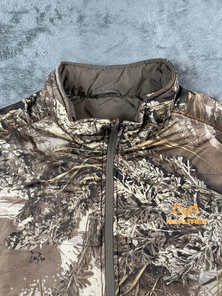 Chaleco Reversible Realtree Para Hombres 2XL Camuflaje Max-1 XT 3M Thinsulate Caza Puffer Foto 2 de 4