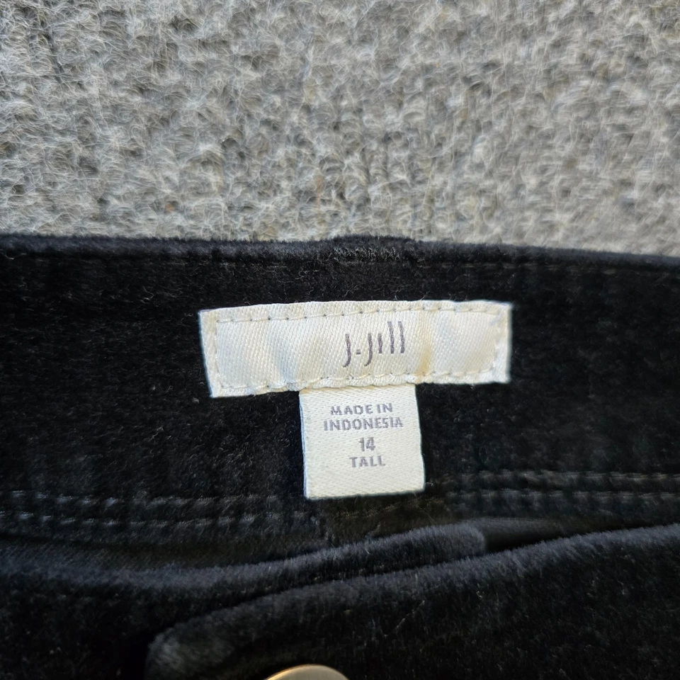 Брюки женские J Jill размер 14 высокие черные бархатные велюровые сужающиеся на молнии карьерные повседневные - Изображение 4 из 4