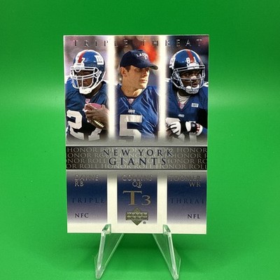 2002 Upper Deck Honor Roll Triple Threat Kerry Collins, Amani Toomer, Dayne. D16